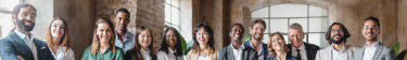 Corporate portrait of a multigenerational working team with multiracial and disabled members