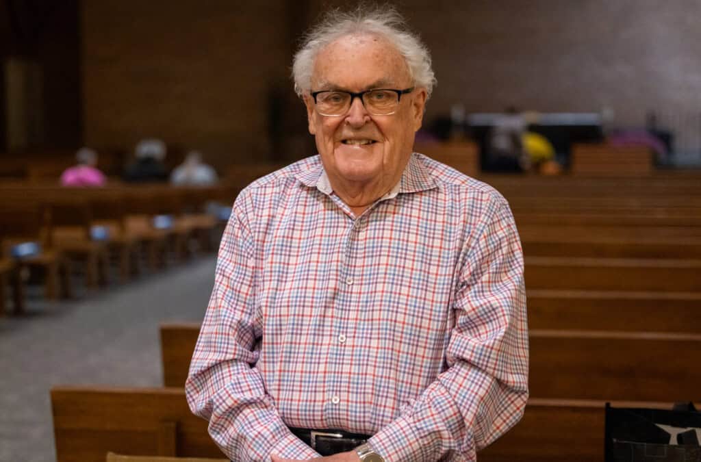 Father Rubey at church