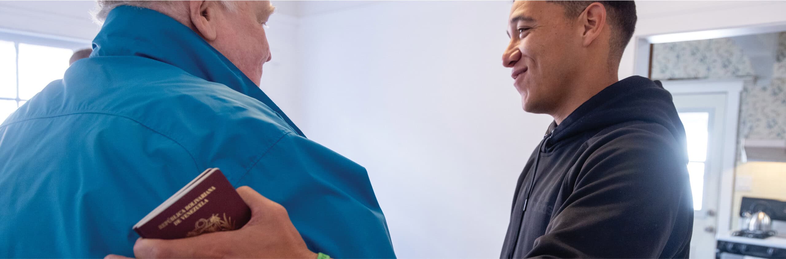 Man consoling Senior
